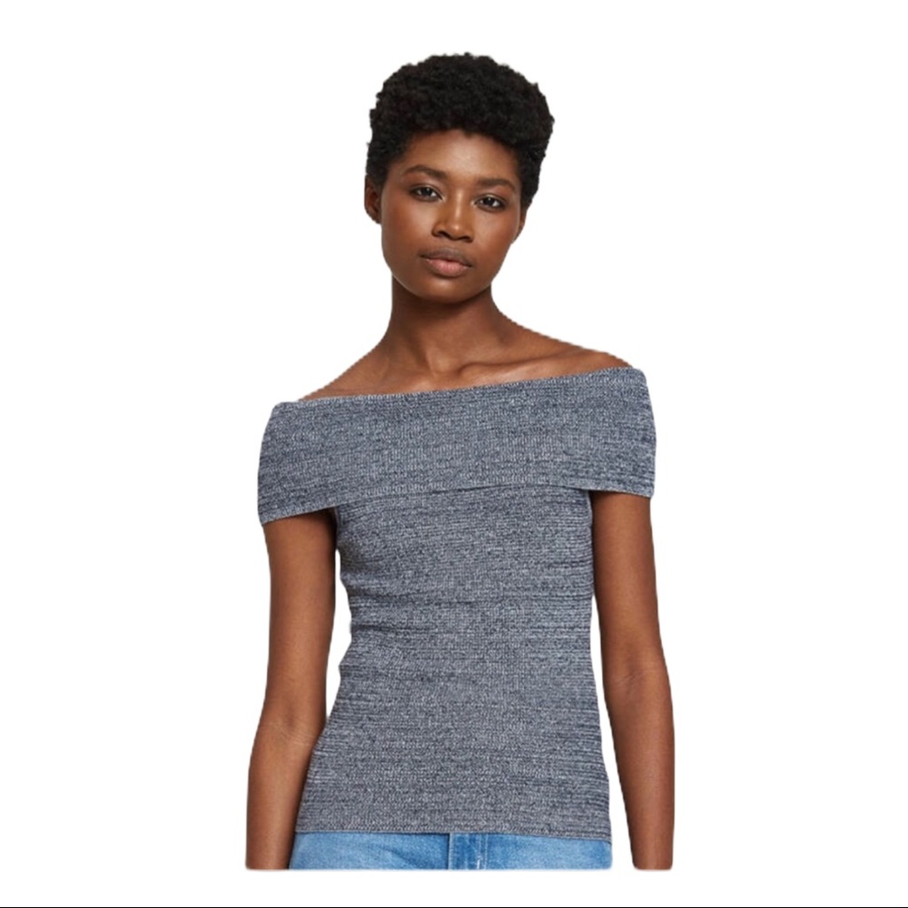 Ganni Vermont Off the Shoulder Top NWT - Picture 5 of 12